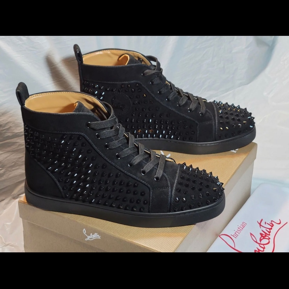 Christian Louboutin Black Spikes III High Tops
